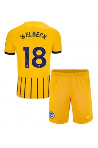 Brighton Danny Welbeck #18 Babytruitje Uit tenue Kind 2024-25 Korte Mouw (+ Korte broeken)